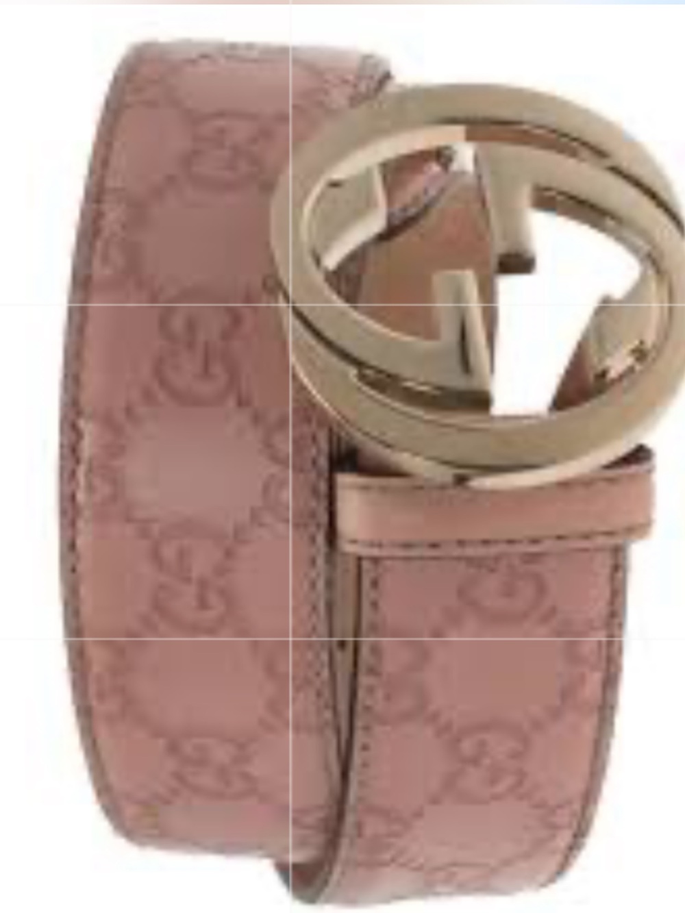 Gucci Pink Guccissima leather Interlocking GG Belt